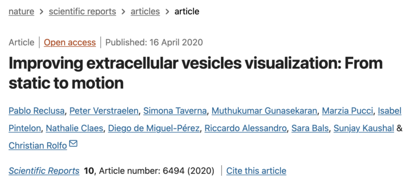 Roberto Borea: Investigating how EVs affect tumor growth at Rolfo Lab